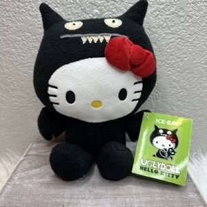 $63 🌙 Ugly Doll Hello Kitty Ice-Bat Plush 9" Black Stuffed Sanrio 2013 #4037872
